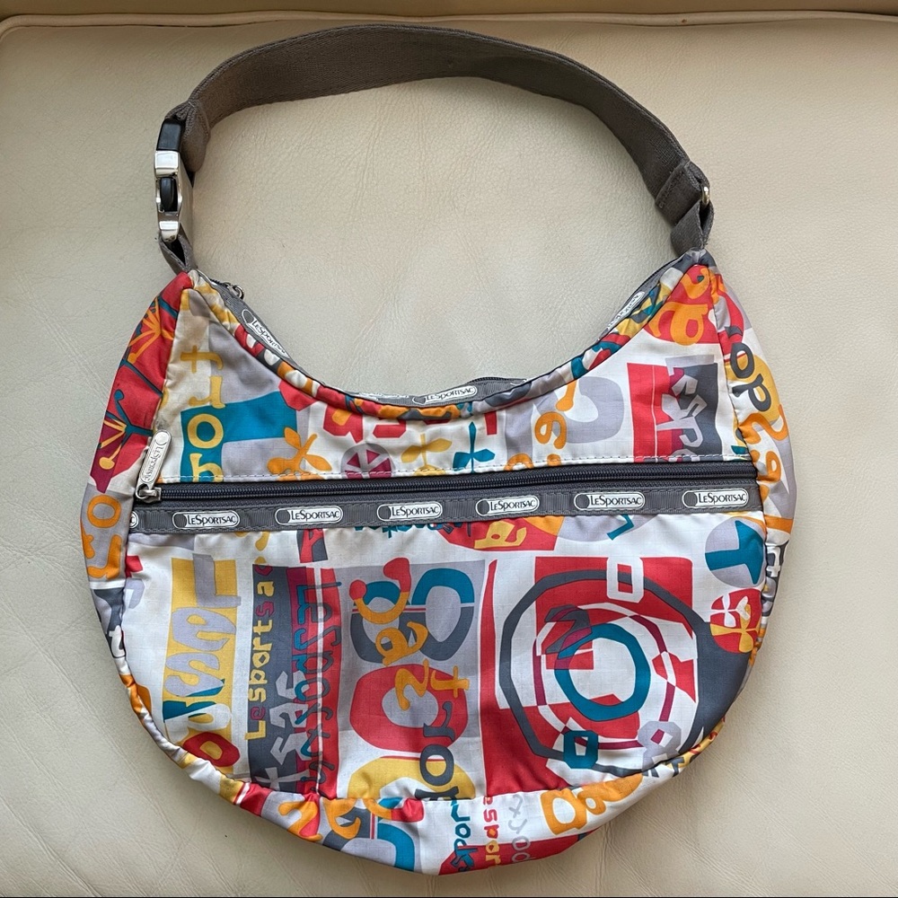 LeSportSac Classic Shoulder Bag; Multiple Zips - 2008 Year Print